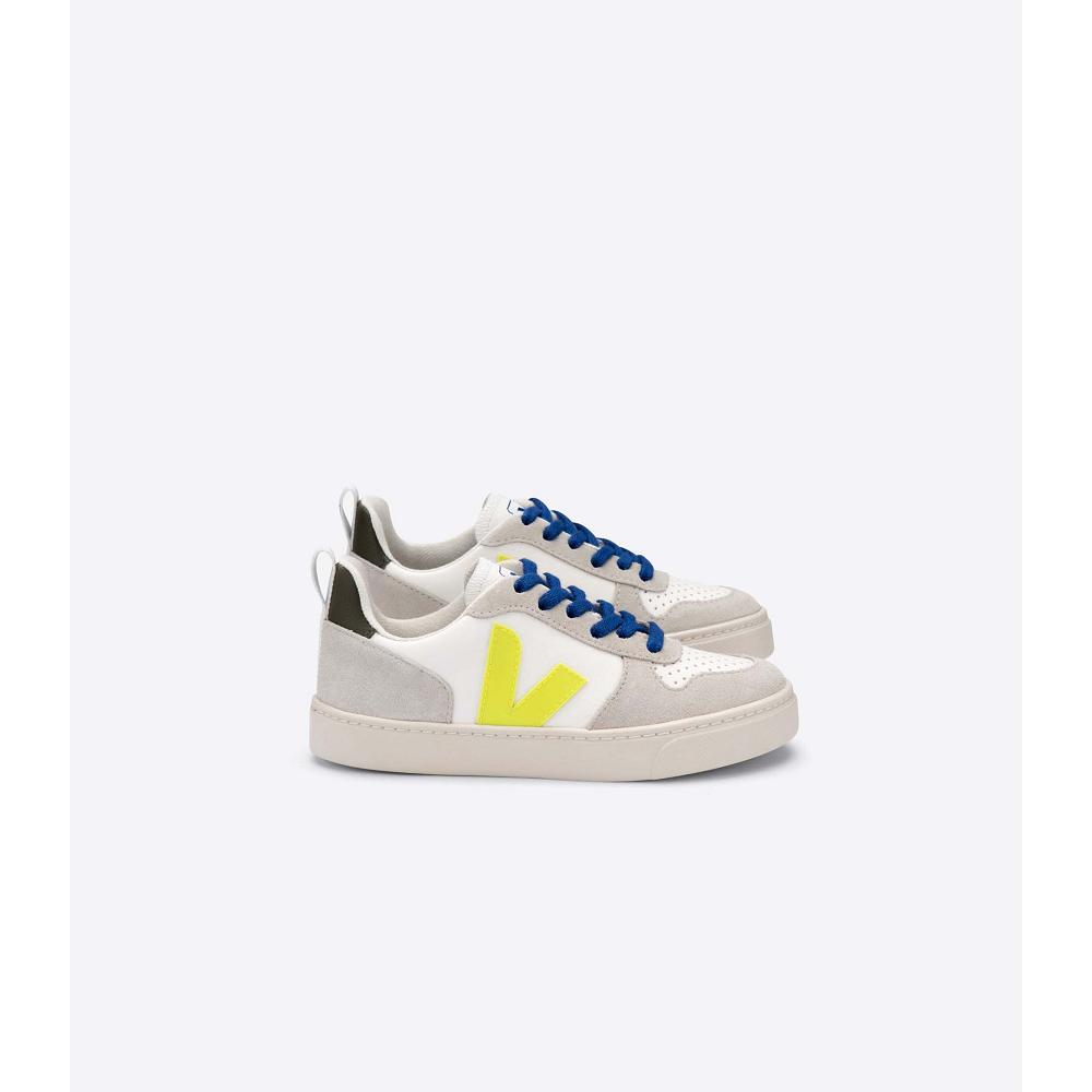 Kids\' Veja V-10 VEJA X BONTON Shoes White | ZA 744VRW